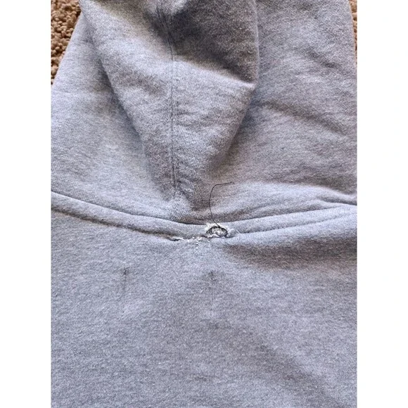 NIKE AIR Jordan Hoodie Adult Men's Large Gray Sweater Logo Graphic Sweatshirt - Picture 7 of 9